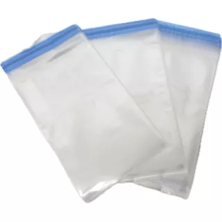 Sacos Plásticos Pp Transparente Adesivo 35x45 - 100 Unidades