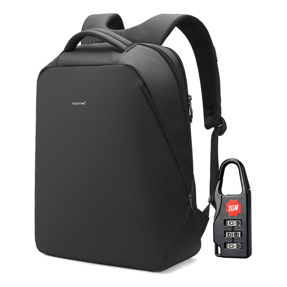 Mochila Hombre Tigernu T-b3164tpu Laptop Antirrobo Viaje Color Negro Diseño de la tela Liso