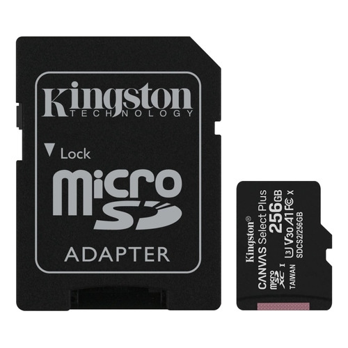 Tarjeta de memoria Kingston SDCS2/256GB  Canvas Select Plus con adaptador SD 256GB