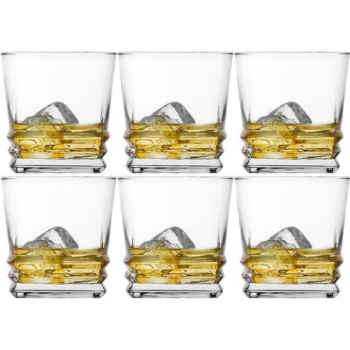 Pack X6 Vasos Whisky Elegan 315ml Tragos Bar Vidrio Lav Color No aplica