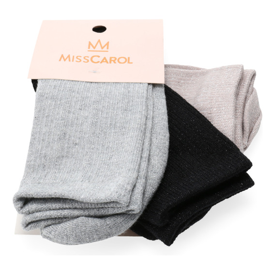 Medias Miss Carol Lurex Pack X3 146.24111