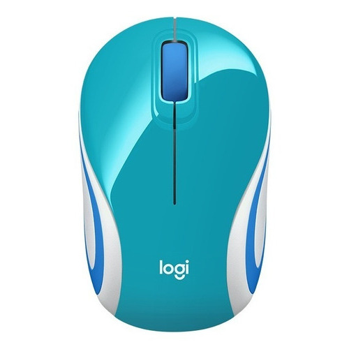 Logitech Mini Mouse Inalambrico Usb Portatil Colores M187 Color Verde Azulado