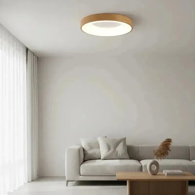 Plafon Led Halo Madera Diseño Moderno 38w Lda81038-m Madera