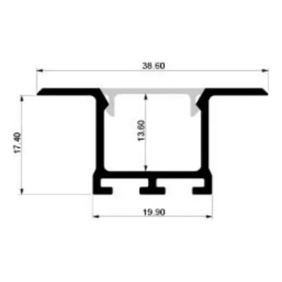 Perfil Led X Metro Para Embutir De Aluminio Pared O Techo