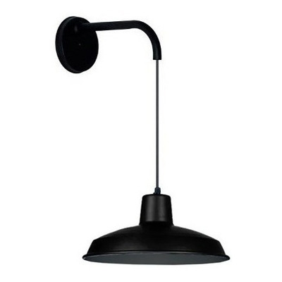 Aplique Vintage Galponero Negro Apto Led E-27 Pared Deco