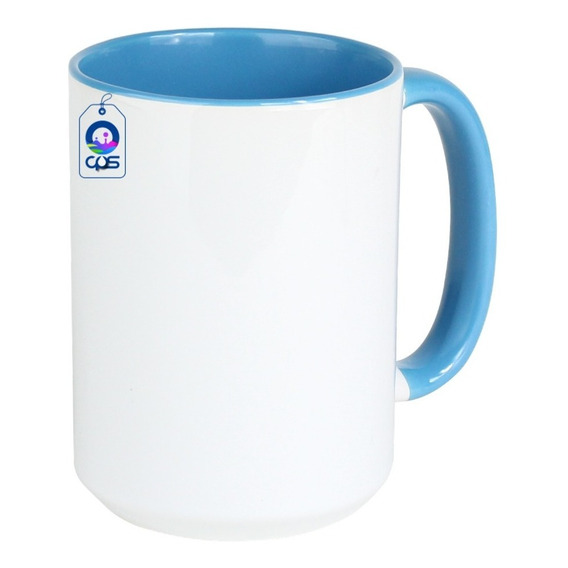 Taza De 15oz Interior Y Asa De Color Para Sublimar Caja 36pz