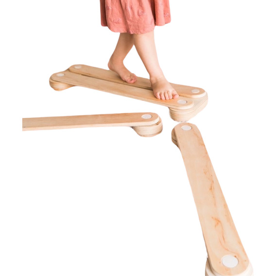 Barras De Equilibrio Montessori Niños Bebe Vigas 3 Pz 60 Cm