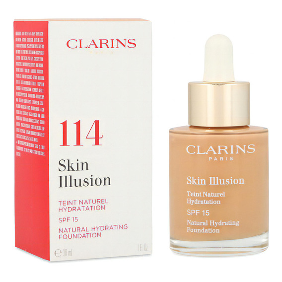 Base de maquillaje en fluido Clarins Skin Illusion Sin Illusion tono capuccino 114 - 30mL 0.13kg