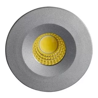 Mini Spot Aluminio Embutir Gris Text 3w Led Cálida 3000k Deco Dimmer