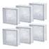 Kit de 6 ladrillos de vidrio 19 x 19 cm bloque incoloro Visual Comfort