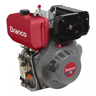 Motor Diesel Branco Bd7.0 7hp Partida Elétrica