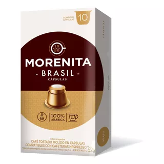 Caja 10 Capsulas Cafe Brasil La Morenita Para Nespresso