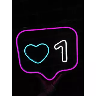 Letreiro Neon Led Personalizado Like Instagram Cor Vermelho 110v/220v