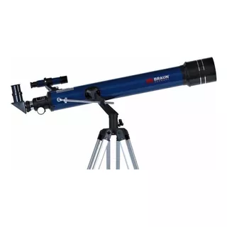 Telescopio Astro Terrestre -astronomico Braun 77 Aztl Con Una Apertura De 60mm Color Azul Marino