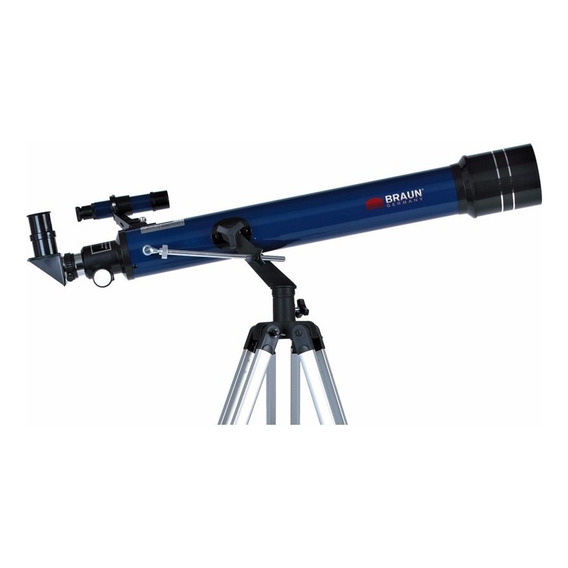 Telescopio Braun Refractor 77aztl - 60700 + Brujula + Soft * Color Azul marino