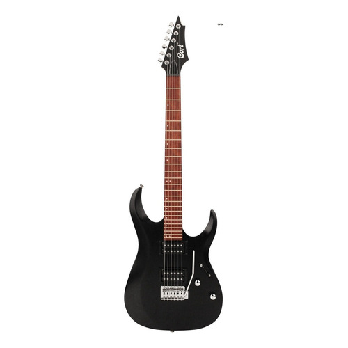 Guitarra eléctrica Cort X Series X100 de meranti black poro abierto con diapasón de jatoba