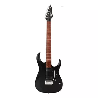 Guitarra Elétrica Cort X Series X100 De  Meranti Black Poro Aberto Com Diapasão De Jatobá