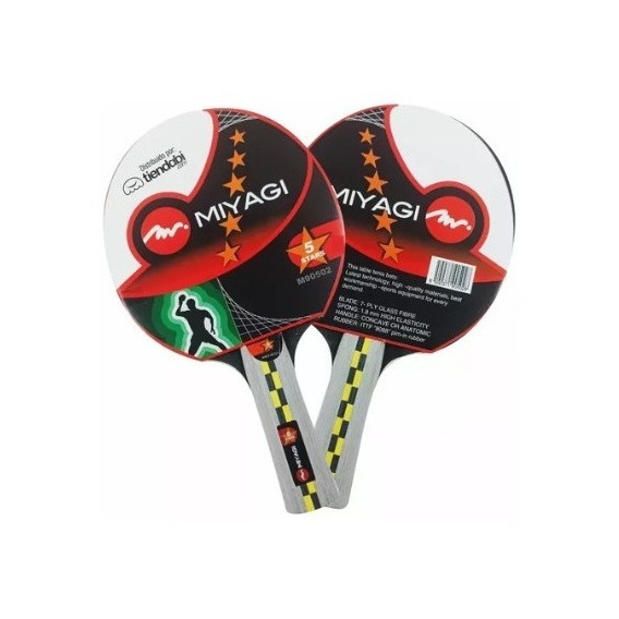 Raquetas Ping Pong Miyagi 5 Stars + Obsequio Bolas 6 Und