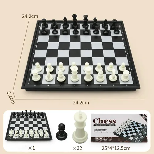 Juego De Ajedrez Magnético CHARMNAIL | Multijugador Portátil Para Viajes Y Reuniones Familiares