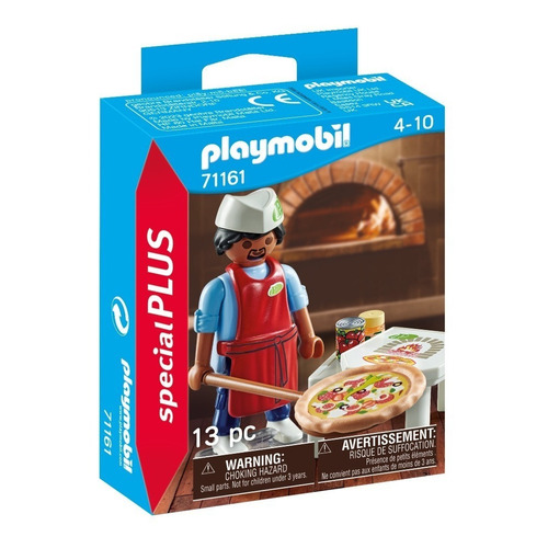 Figura Armable Playmobil Special Plus Pizzero 13 Piezas 3+
