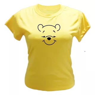 Camiseta Amarela - Ursinho Pooh Rosto