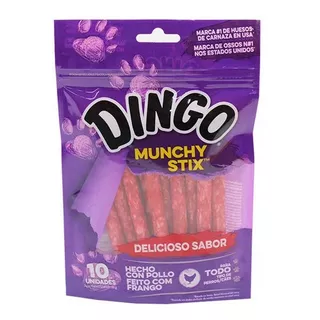 Petisco Munchy Stix 10 Unidades 90g Dingo Full