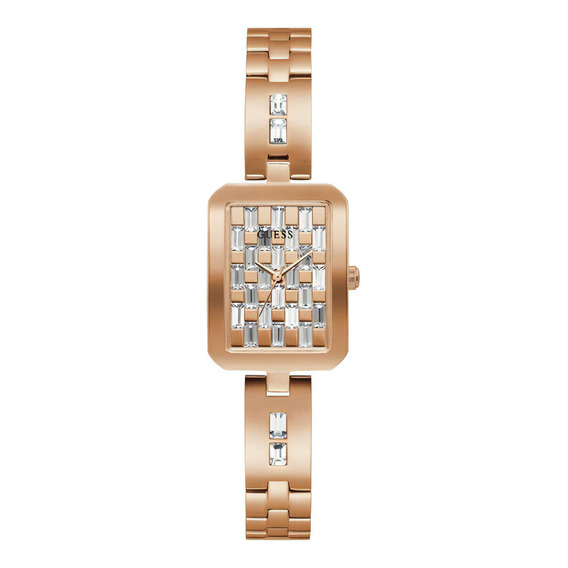 Reloj Guess Mujer Dama Analógico Casual 8 Color De La Correa Rose Gold Cuadrado