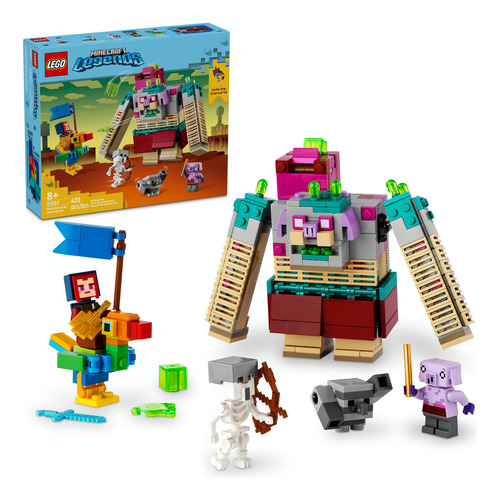LEGO® Minecraft Legends® El Duelo contra el Devorador juguete de construcción con gran personaje del videojuego para niños y niñas de 8 años en adelante 21257