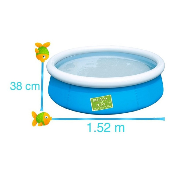 Alberca inflable redondo Bestway My First Fast Set 57241 477L azul