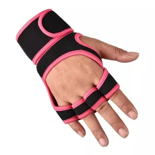 Guantes Para Gym Con Muñequera Ajustable. Agarre Y Control.