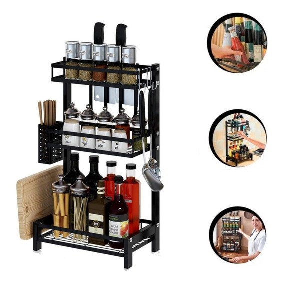 Organizador De Cocina 3 Niveles Acero Inoxidable