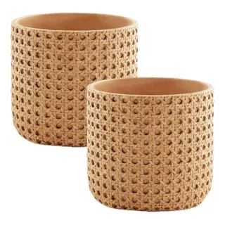 2 Cachepot Vaso Decorativo Para Plantas E Suculentas Médio  