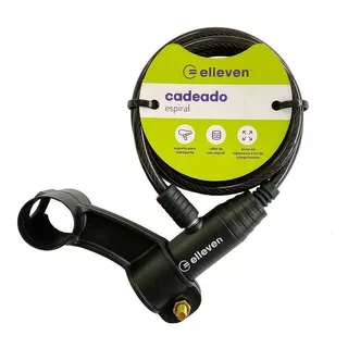 Cadeado Elleven Cabo Aço Bicicleta Moto 1m X 6mm C/ Chaves