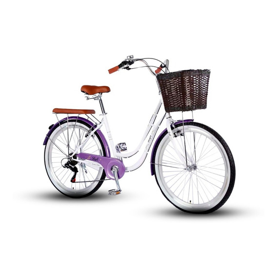 Bicicleta Jafi Lady Lavender Vintage De Mujer 7v Aro 26