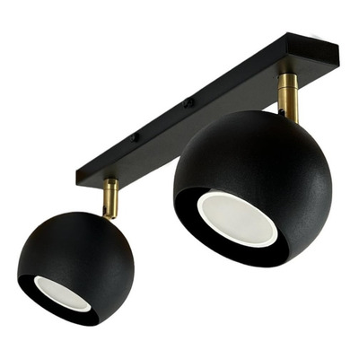 Aplique 4 Luces Mini Mun Negro Con Dorado Apto Gu10 Deco Lmp