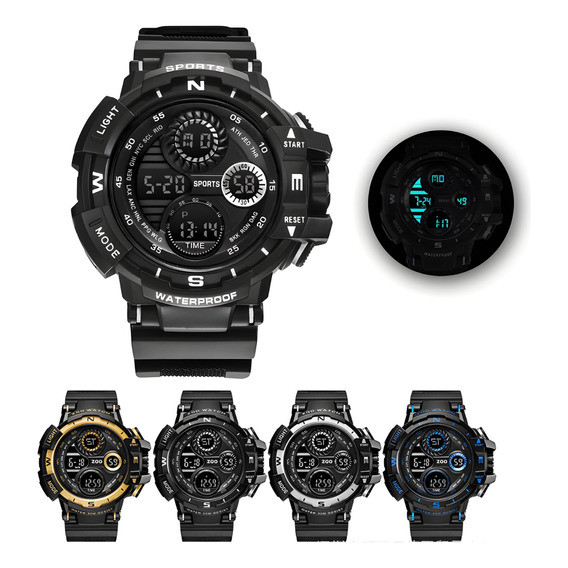 Reloj Digital Deportivo Led Watch Impermeable Alarma Cronom