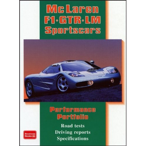 Mclaren F1, Gtr, Lm Sportscars Performance Portfolio, De R. M. Clarke. Editorial Brooklands Books Ltd En Inglés