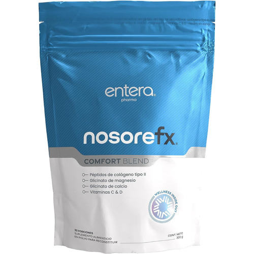 Colágeno Hidrolizado Nosorefx Entera Pharma 300g Magnesio Sabor Sin sabor