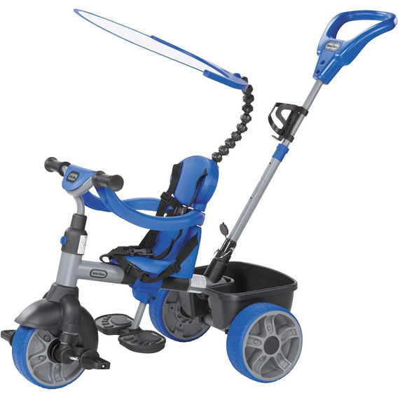 Little Tikes Triciclo Direccional Con Manija 4 En 1 Azul