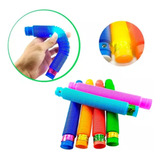 Pop Tube Led Com Luz Puzzle Fidget Toy Anti Estresse Cor Sor