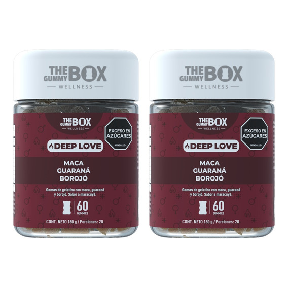The Gummy Box  Deep Love Libido Sexual Maca + Guaraná + Borojo X 2 Uds
