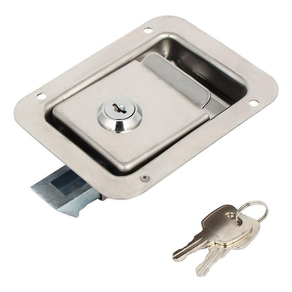 Set Chapa Con Llave Acero Inox Carro Arrastre Casa Rodante