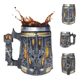 Caneca Sauron Senhor Dos Anéis Geek 3d De Resina 500ml