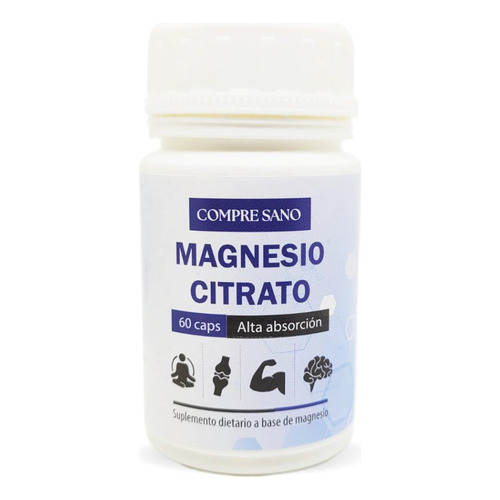 Suplemento Citrato De Magnesio 400mg x 60 capsulas