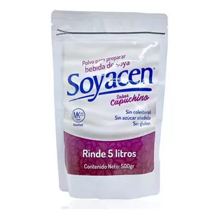 Soyacen Bebida Leche De Soya Kosher 500 Gr Capuchino Pronace