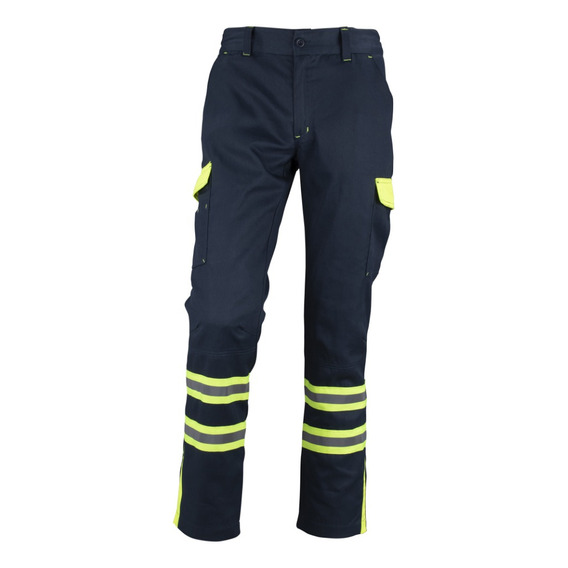 Pantalon Cargo Con Reflectantes Cintura  Elasticada Bicolor