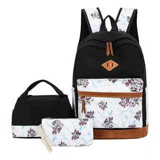 Kit Mochila Moda Casual Bolso Casual Para Mujer, 3 Piezas