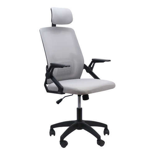 Silla de escritorio Boen YT-588 ergonómica  gris y negra con tapizado de mesh