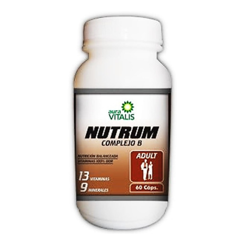 Nutrum Complejo B / 60 Cap / 13 Vitaminas / Para Adulto 