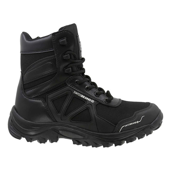 Bota Táctica Swissbrand Uzwil 990 Negro Caña Alta Hombre 